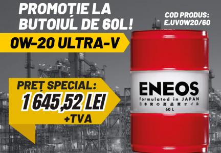 ENEOS 0W-20 Ultra-V – Butoi 60L la Preț Special!