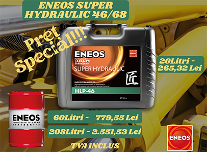PREȚ SPECIAL la ENEOS SUPER HYDRAULIC 46/68 – Performanță și Fiabilitate!